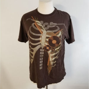 Tell the poeple brown music shirt size Medium T shirt